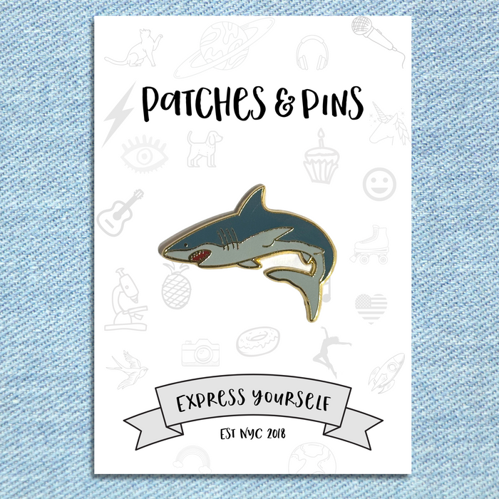 Shark Enamel Pin