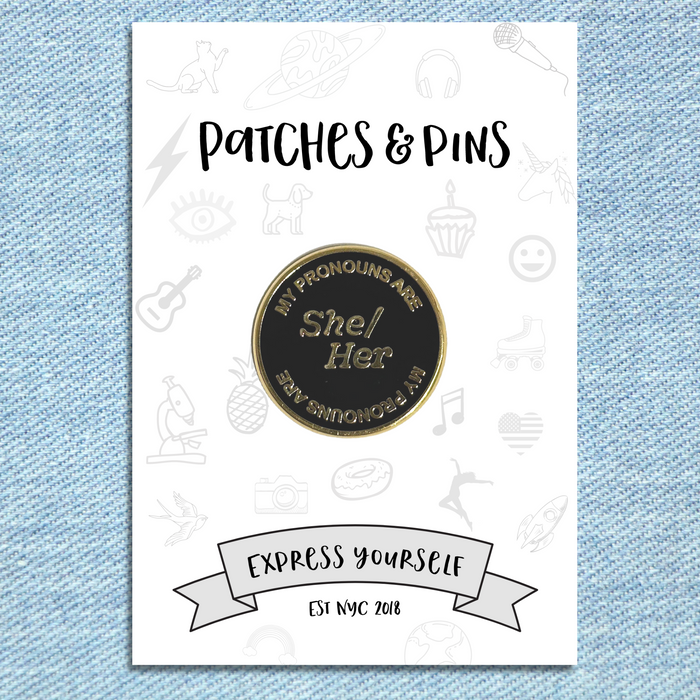 She/Her Enamel Pin