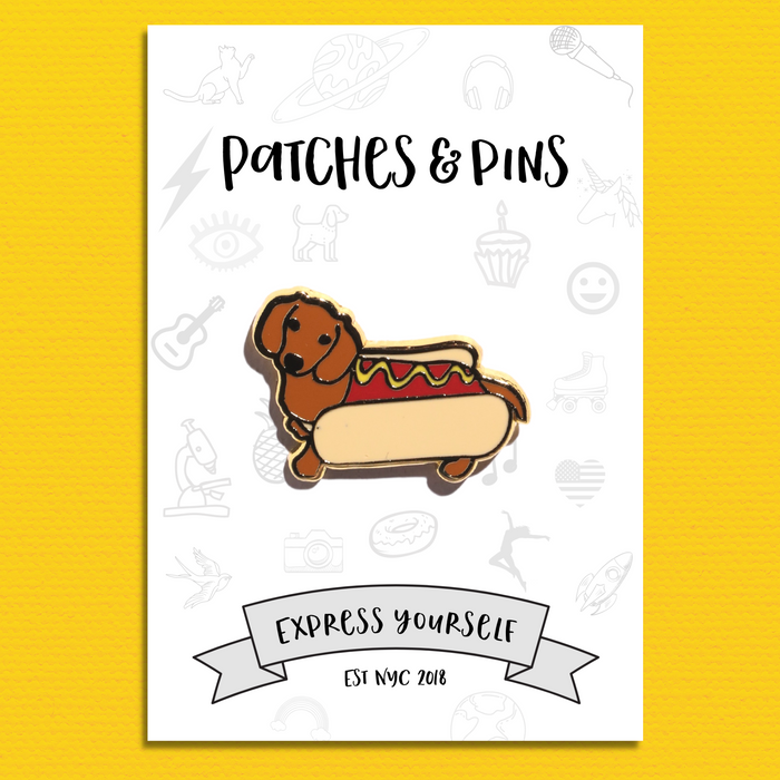 Hotdog Enamel Pin