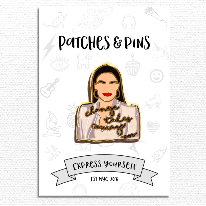 Change Takes Courage Enamel Pin