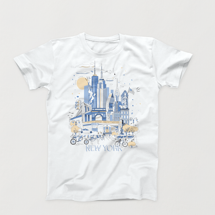 New York Blue Illustration