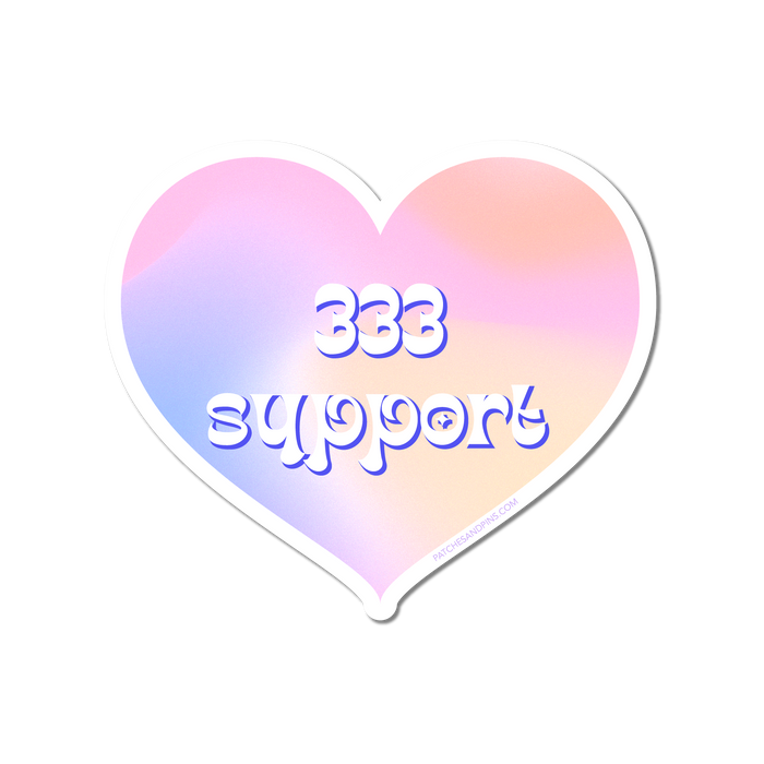 333 Support Angel Numbers Sticker
