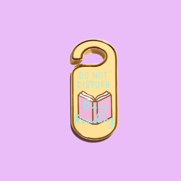 Do Not Disturb Busy Reading Enamel Pin