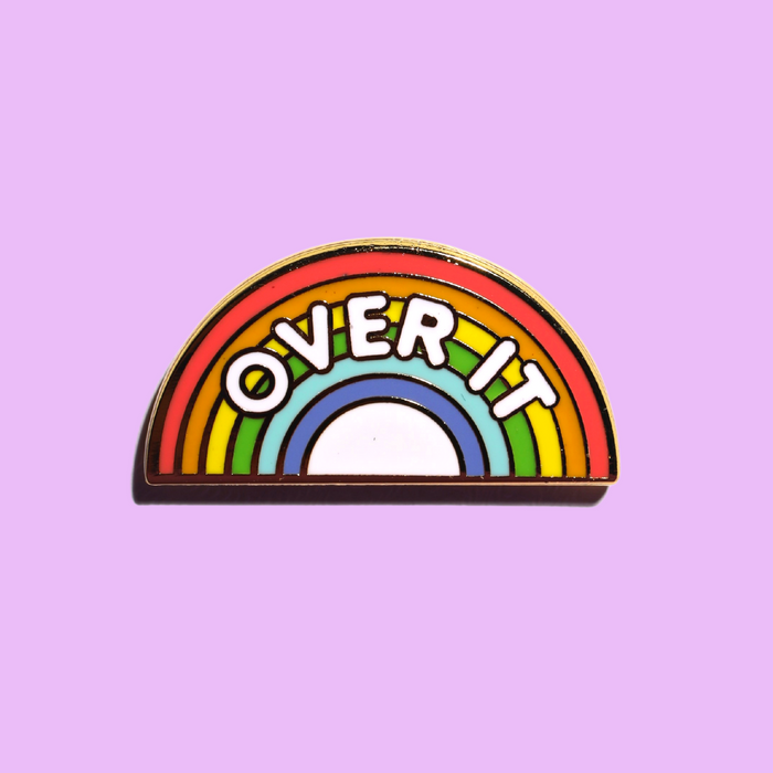 Over It Enamel Pin