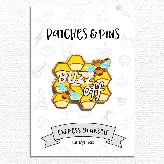 Buzz Off Enamel Pin