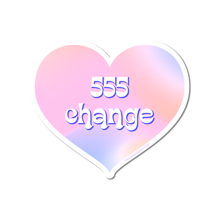 555 Change Angels Number Sticker
