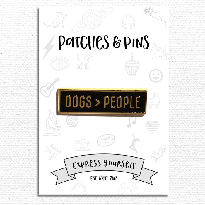 Dogs > People Enamel Pin