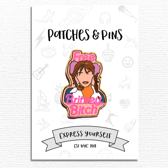 Free Britney Bitch Enamel Pin