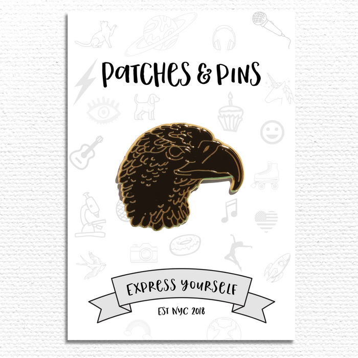Black Eagle Enamel Pin