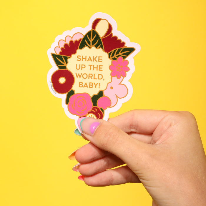 Shake Up The World Baby Sticker