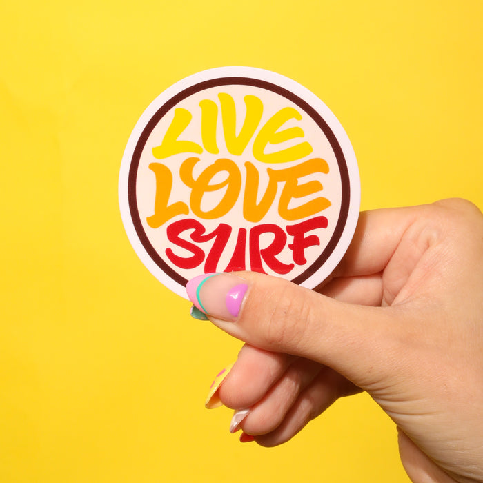 Live Love Surf Sticker