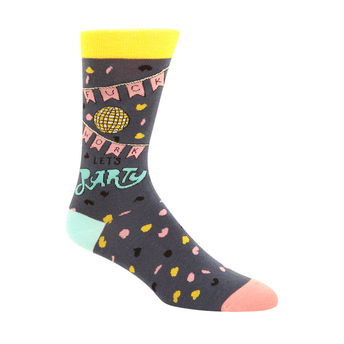 F--k Work lets party Men's Socks