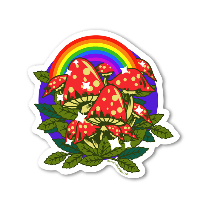 Mushroom Rainbows Sticker