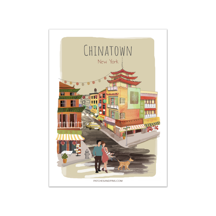 New York China Town Sticker