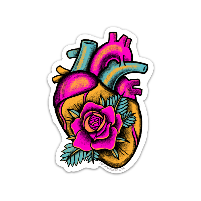 Rose Heart Sticker