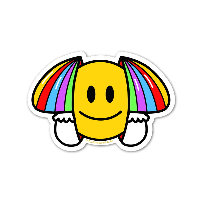 Smiley Mushroom Sticker