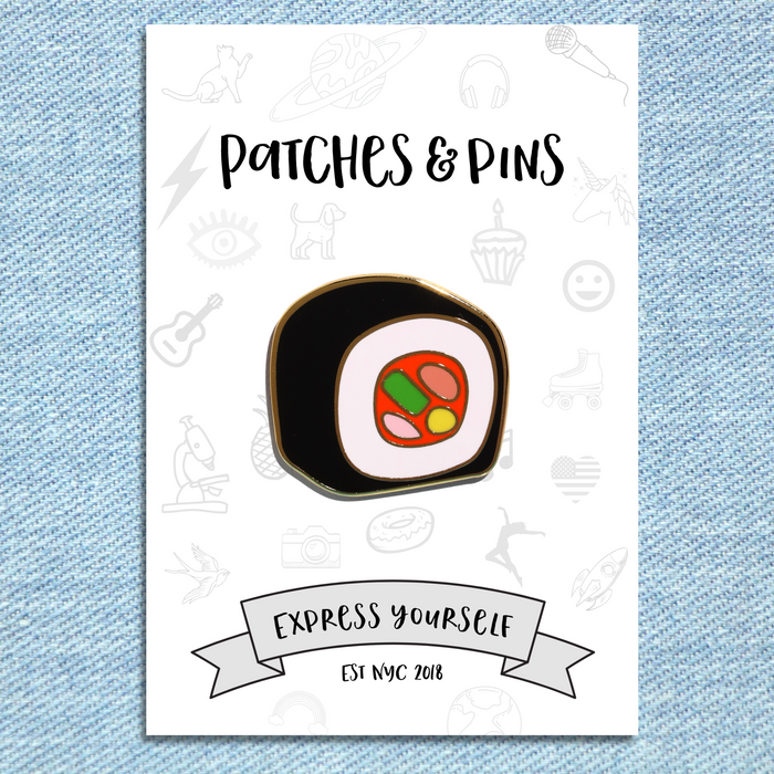 Sushi (Black) Enamel Pin