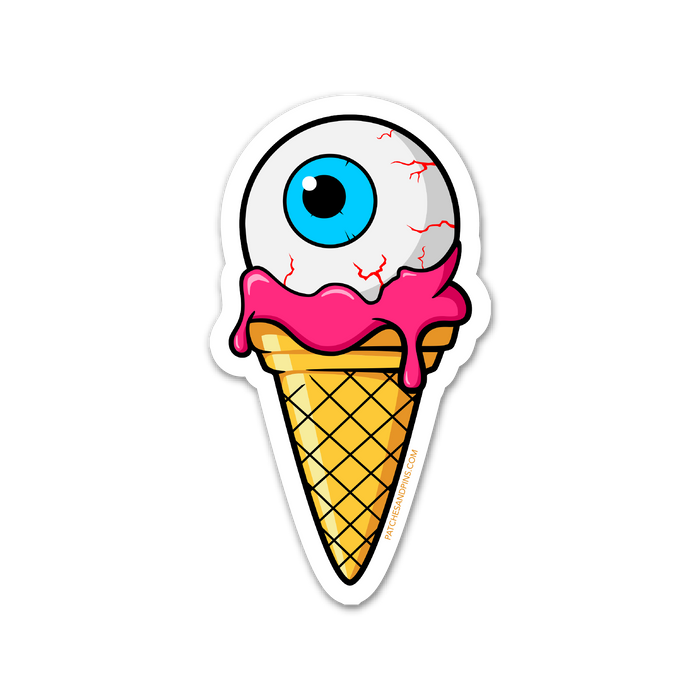 Wicked Food Eyes Cream Sticker