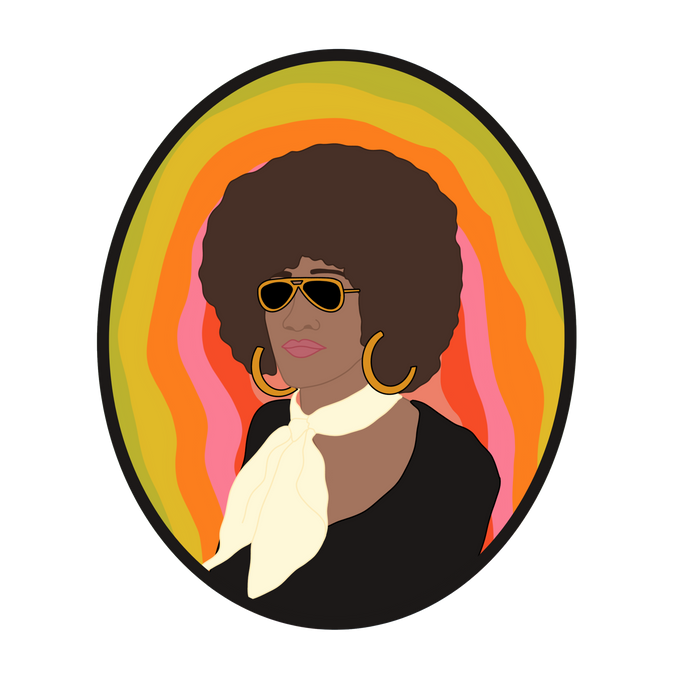 Angela Davis Sticker