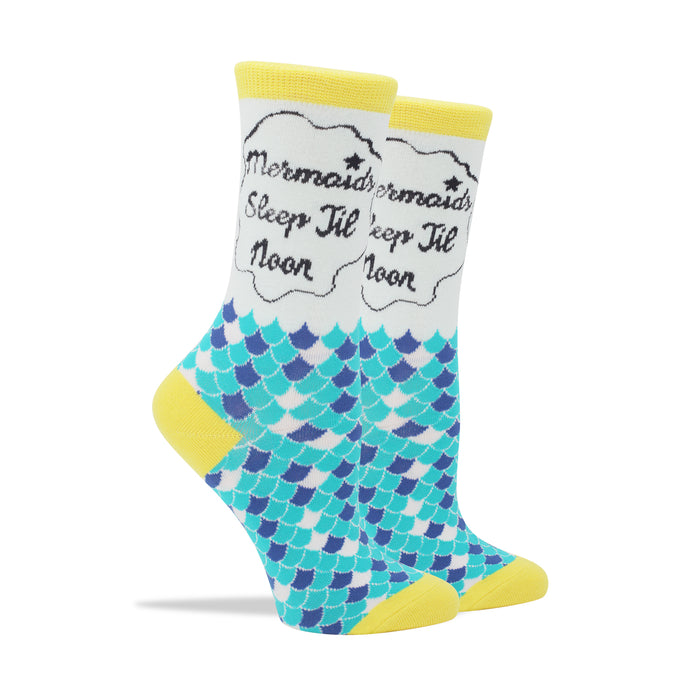 Mermaids Sleep Till Noon Women's Socks