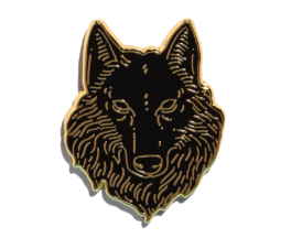 Black Wolf Pin — Patches and Pins Fun Products