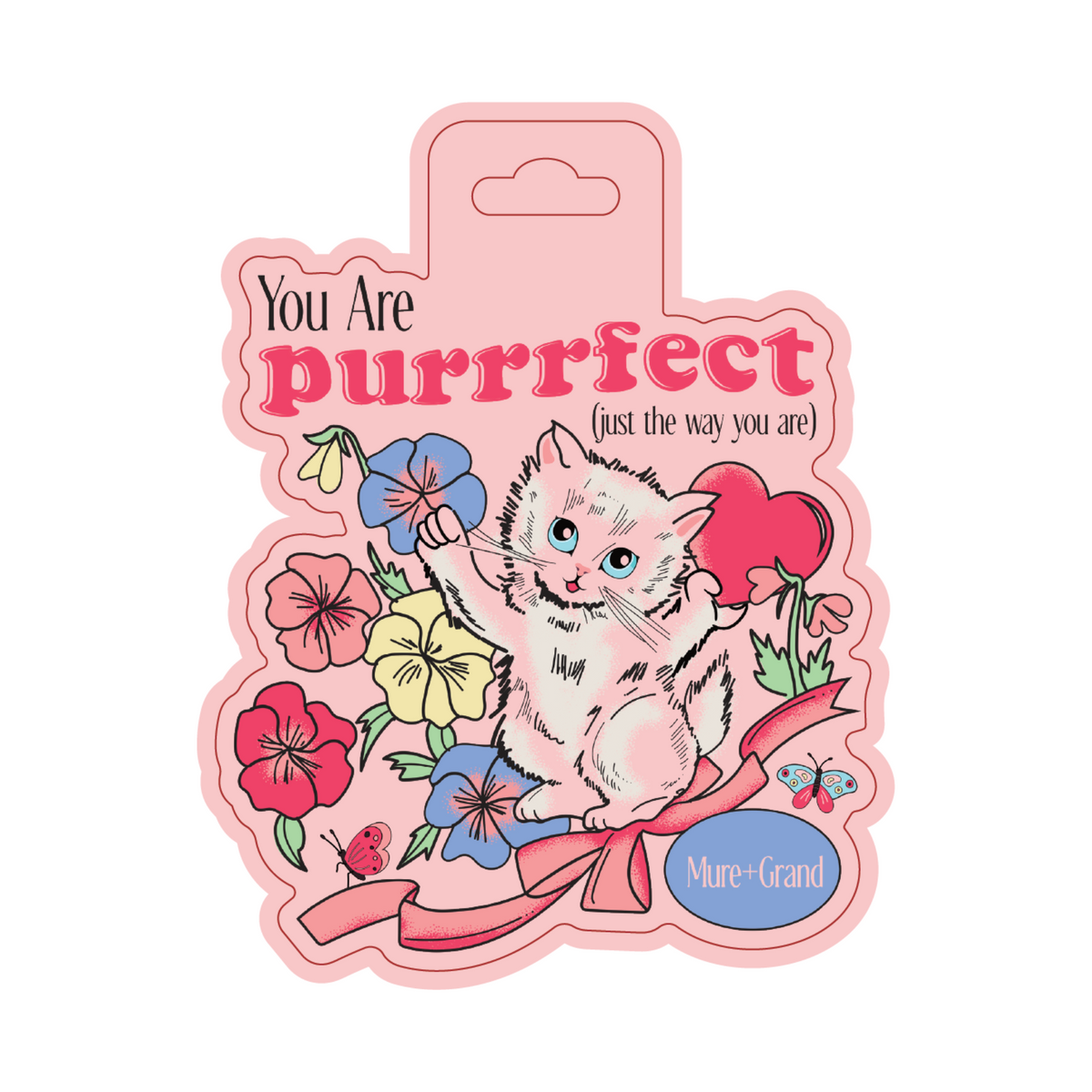 Purrrfect Sticker — Patches and Pins Fun Products