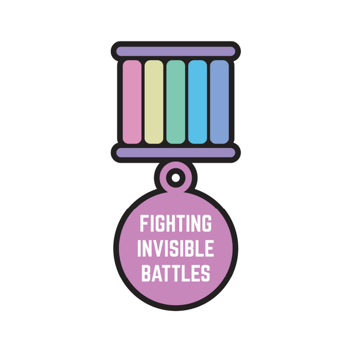 Fighting Invisible Battles Sticker