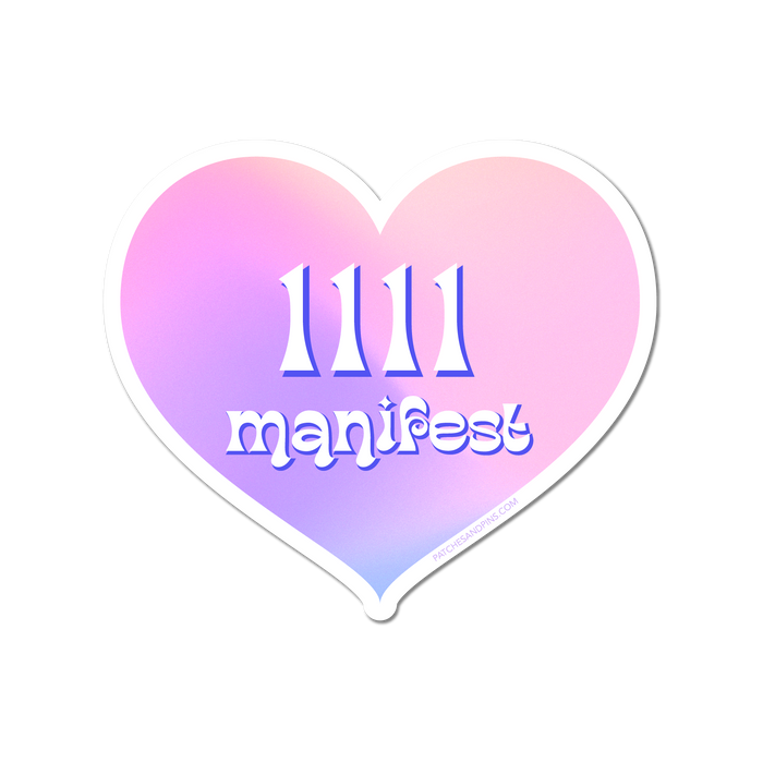 1111 Manifest Angel Numbers Sticker