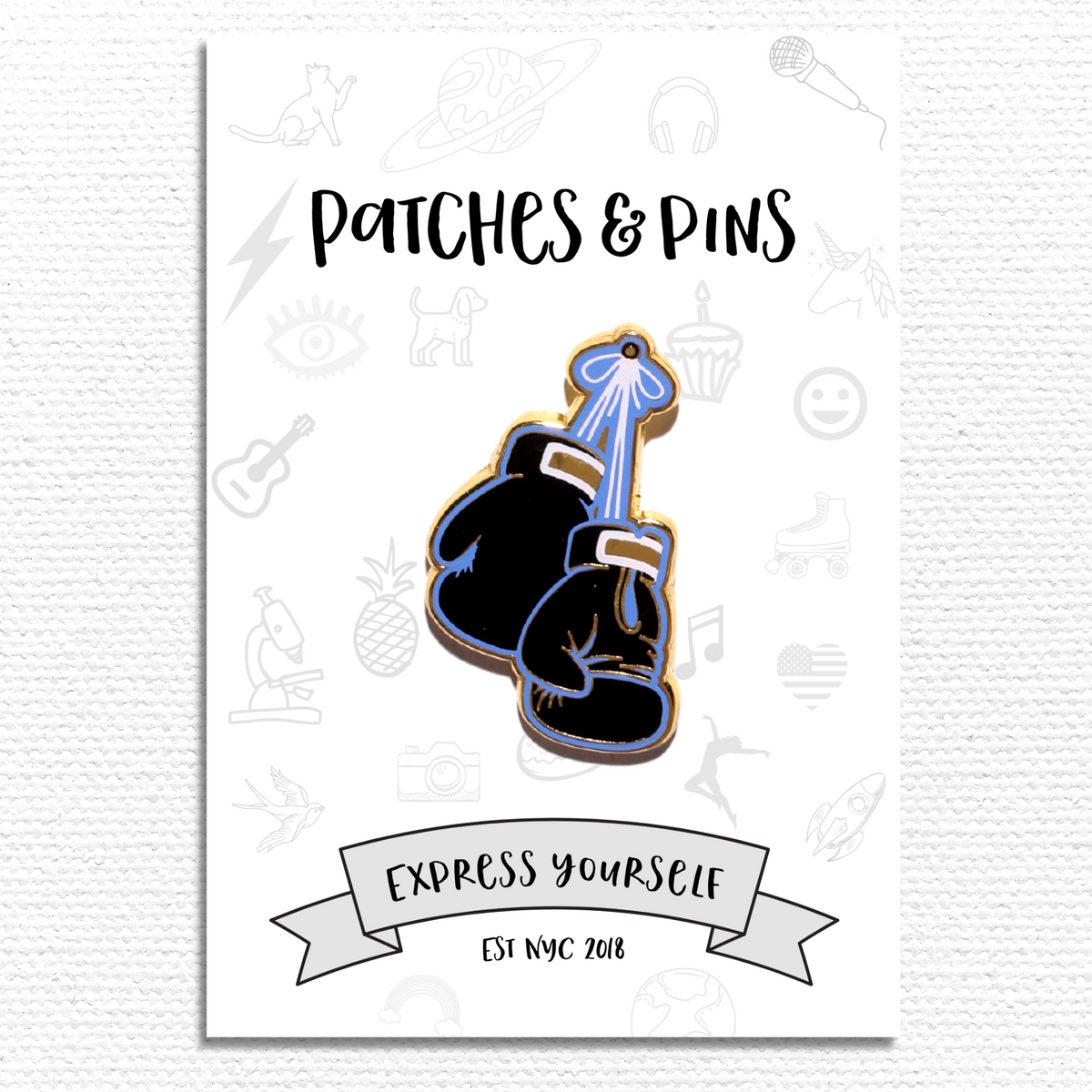 Boxing Gloves Enamel Pin — Patches and Pins Fun Products