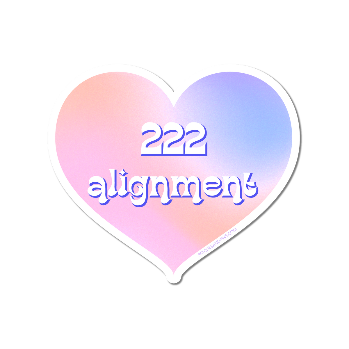 222 Alignment Angel Numbers Sticker — Patches and Pins Fun Products