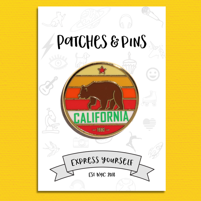 California Bear Enamel Pin