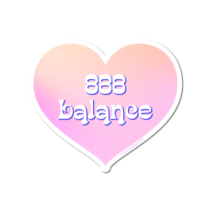 888 balance Angel Numbers Sticker