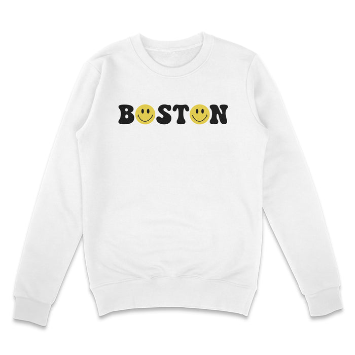 Boston Yellow Smiley Sweatshirt