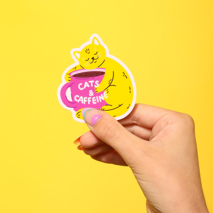 Cats & Caffeine Sticker