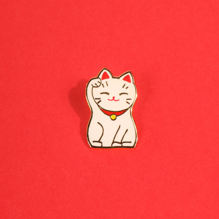 Japanese Lucky Cat Enamel Pin