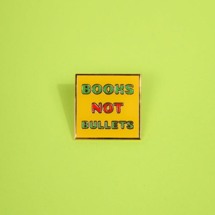 Books Not Bullets Enamel Pin
