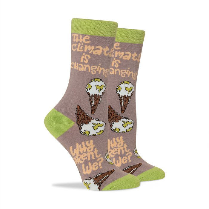 The Climate is changing why aren't we? Women's Socks