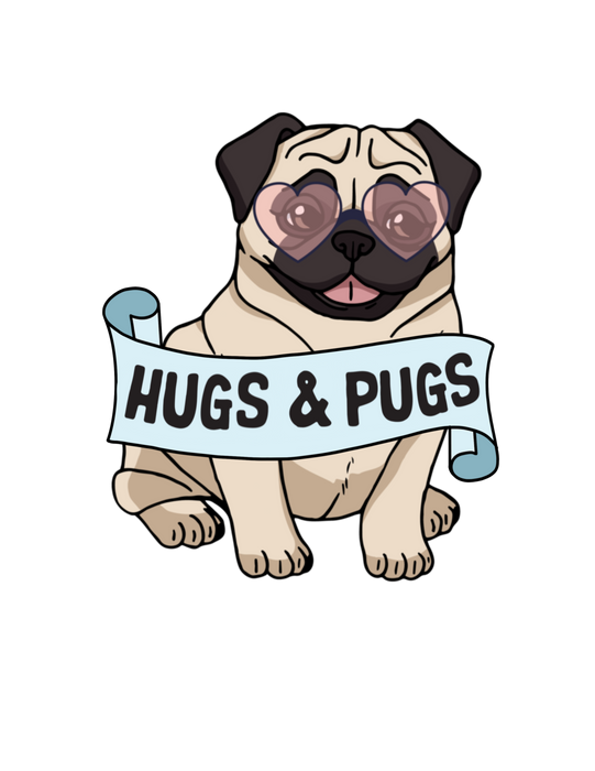Hugs & Pugs Sticker