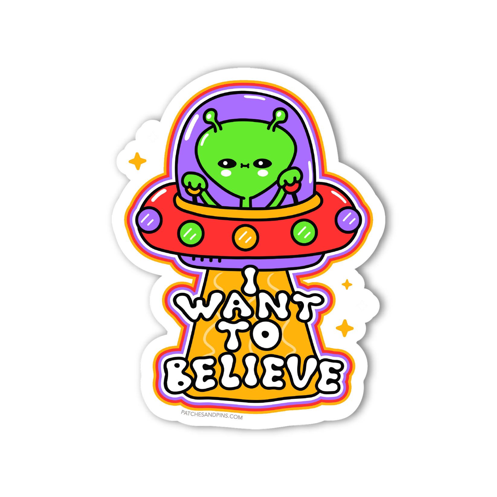 I Want To Believe Sticker — Patches And Pins Fun Products