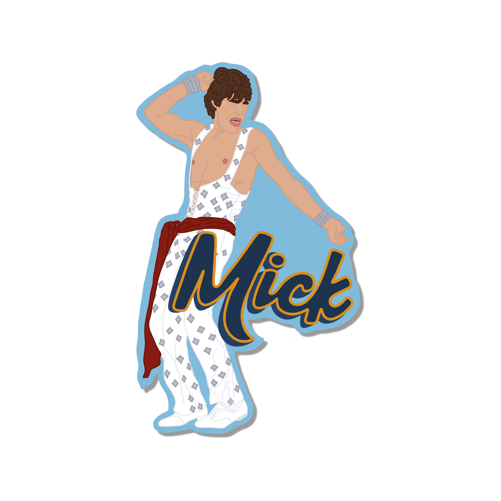 Mick Sticker — Patches and Pins Fun Products