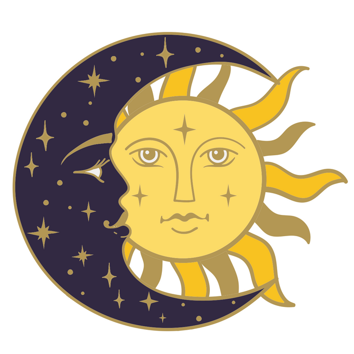 Moon And Sun Sticker