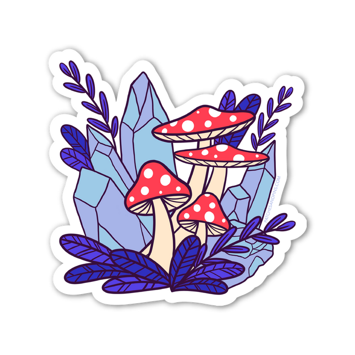 Mushroom Crystals Sticker