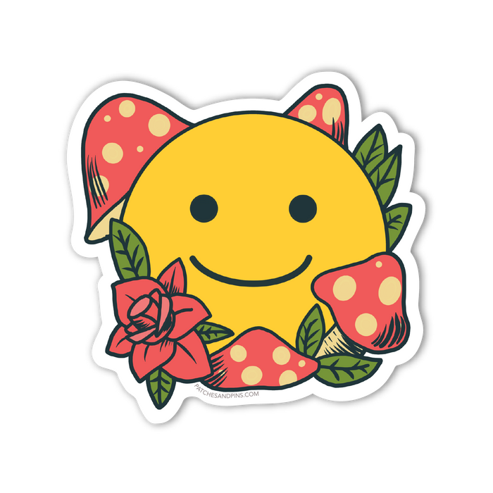 Mushroom Smiley Sticker