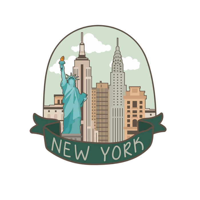 NY Skyline Sticker