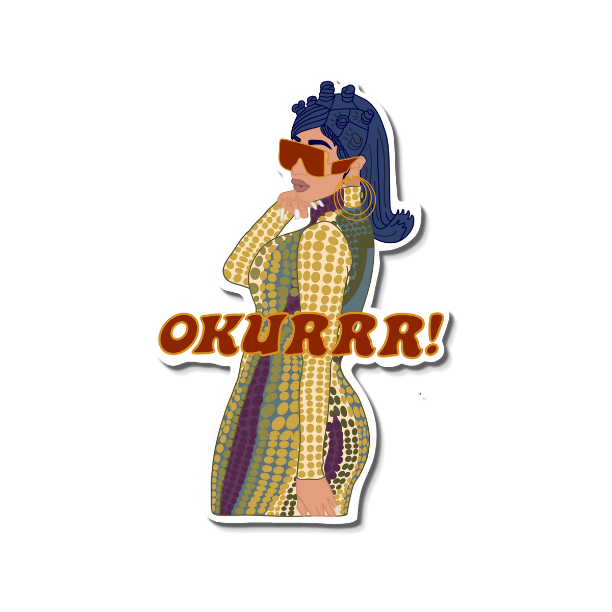 Okrrrr Sticker Okurrr Sticker — Patches and Pins Fun Products