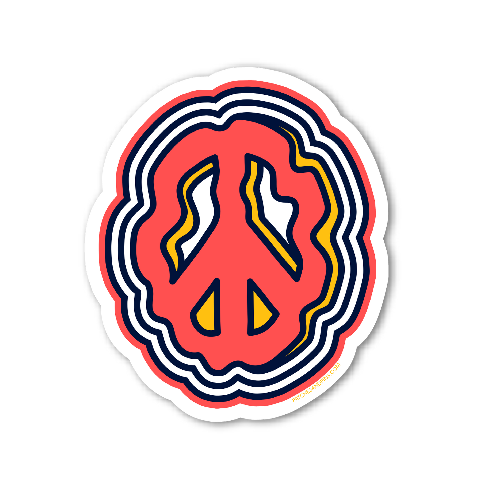 Peace Wave sticker — Patches and Pins Fun Products