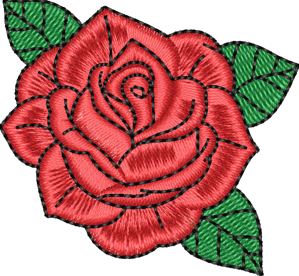 Rose Embroidery — Patches and Pins Fun Products