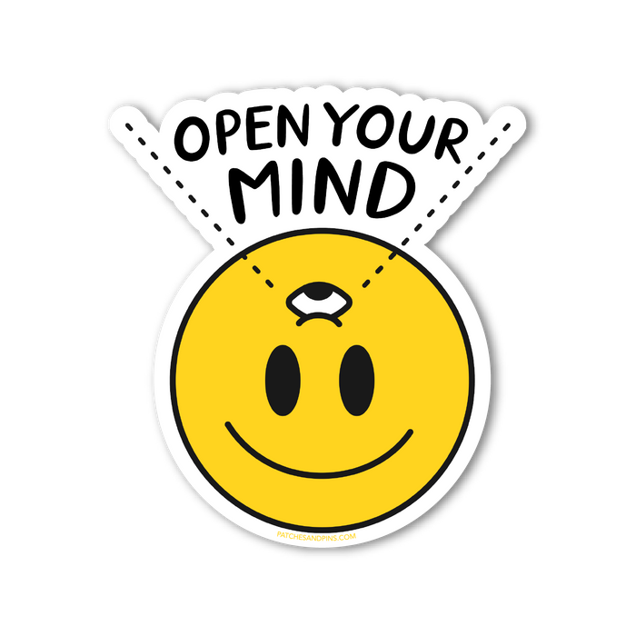 Smiley Open Your Mind sticker