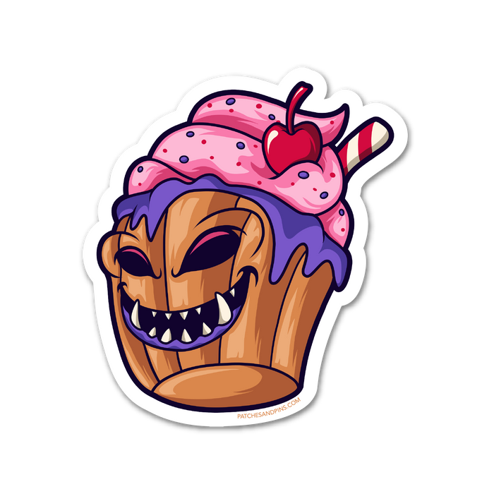 Wicked Food Cupcake Sticker