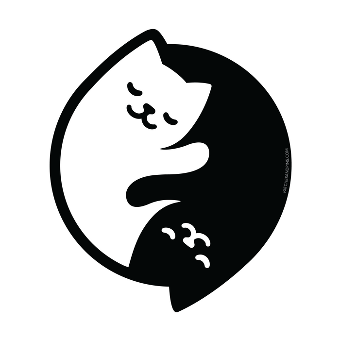 Ying Yang Cats Sticker